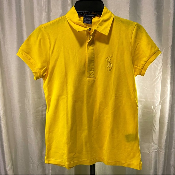 NWOT Ralph Lauren Golf bright yellow quarter zip Polo, size SMALL - Picture 1 of 8